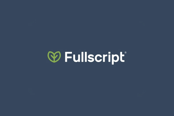 Fullscript Logo with blue background