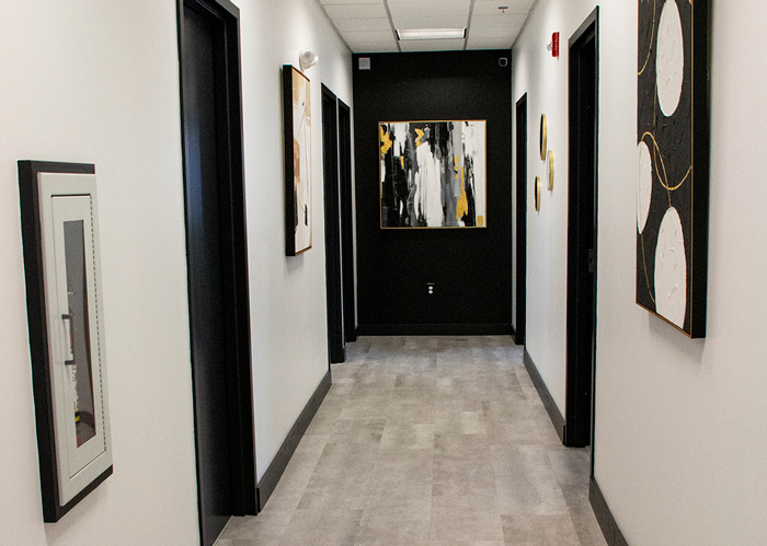 Hallway at White Onyx Functional & Aesthetic Medicine in Gardner, MA
