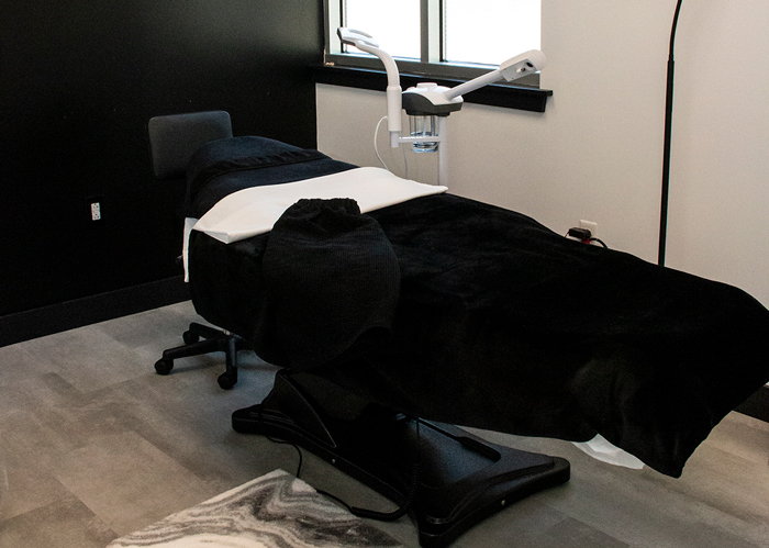 Treatment room at White Onyx Functional & Aesthetic Medicine in Gardner, MA