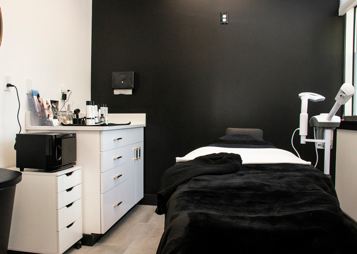 Treatment room at White Onyx Functional & Aesthetic Medicine in Gardner, MA